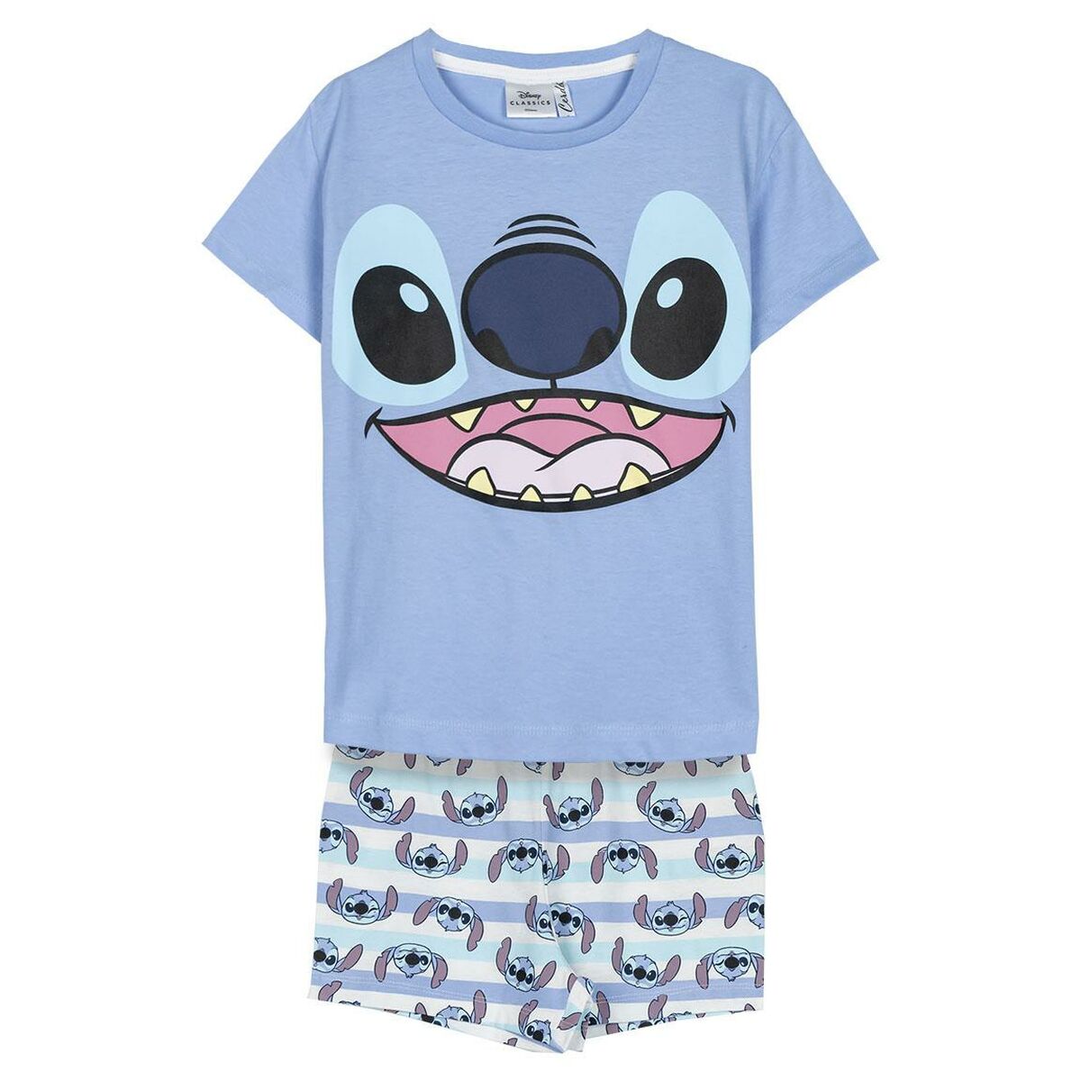 Pyžamo Dětské Stitch Modrý